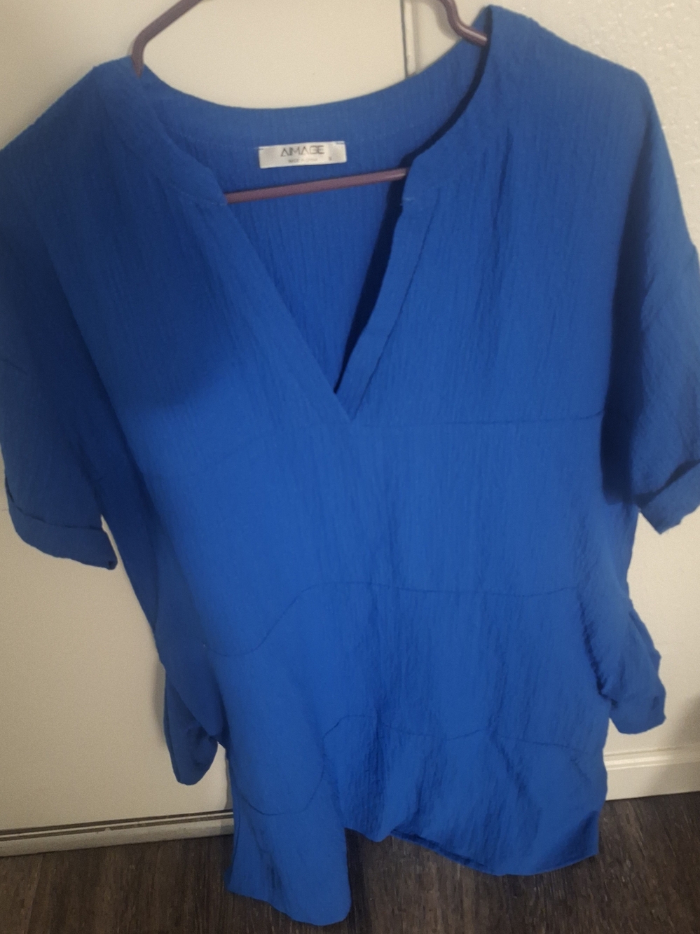Lamaze Royal Blue V-Neck Short Sleeve Tunic